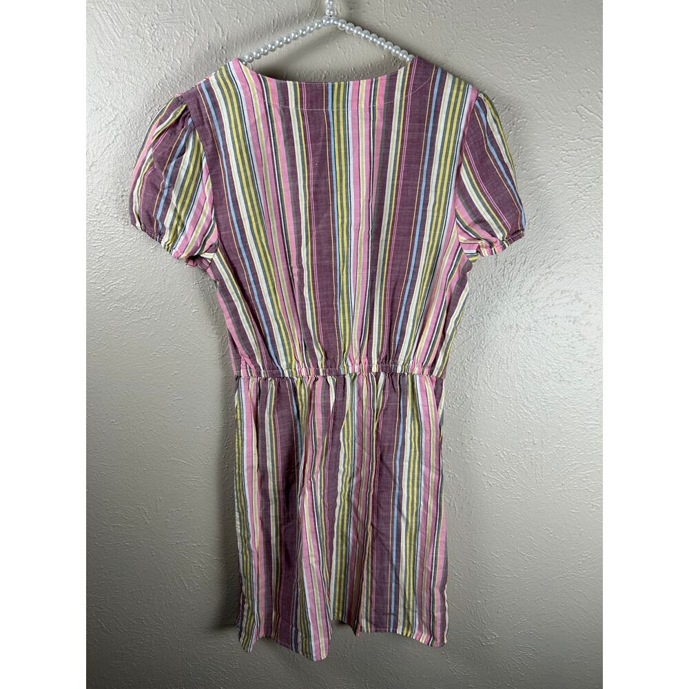 Express Size Small Dress Lightweight Cotton Preppy Spring Colorful Stripe Summer - Picture 7 of 9